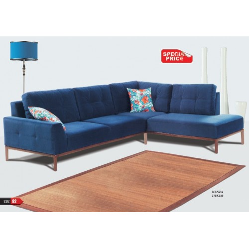 ΓΩΝΙΑΚΟΣ ΚΑΝΑΠΕΣ ΜΠΛΕ ΧΡΩΜΑ 230Χ210cm